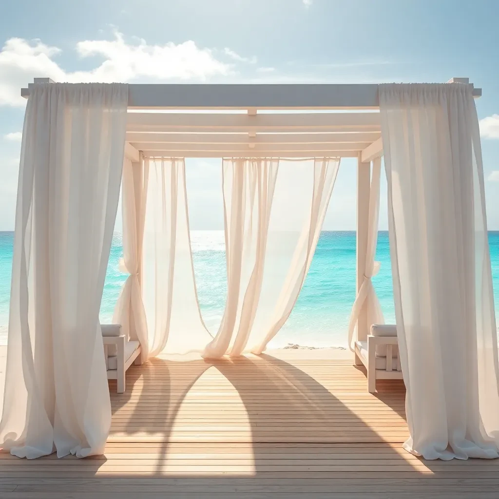 Cabana privativa em praia exclusiva